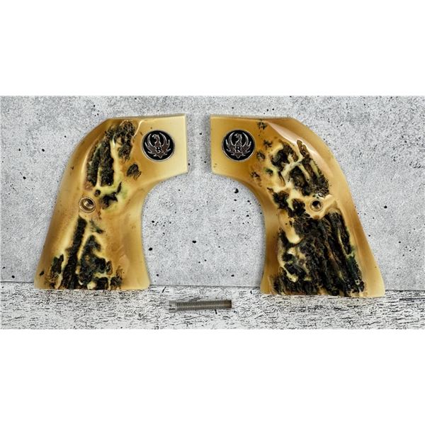 Ruger Blackhawk Imitation Stag Pistol Grips