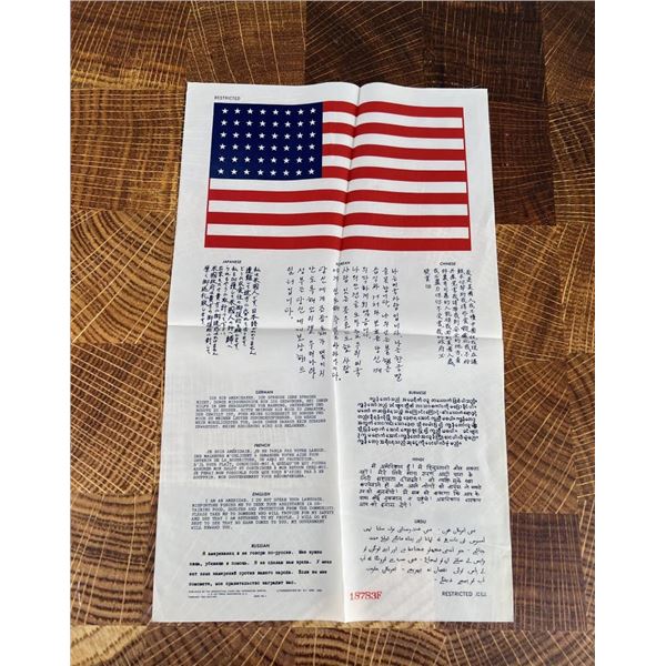1951 US Air Force Blood Chit