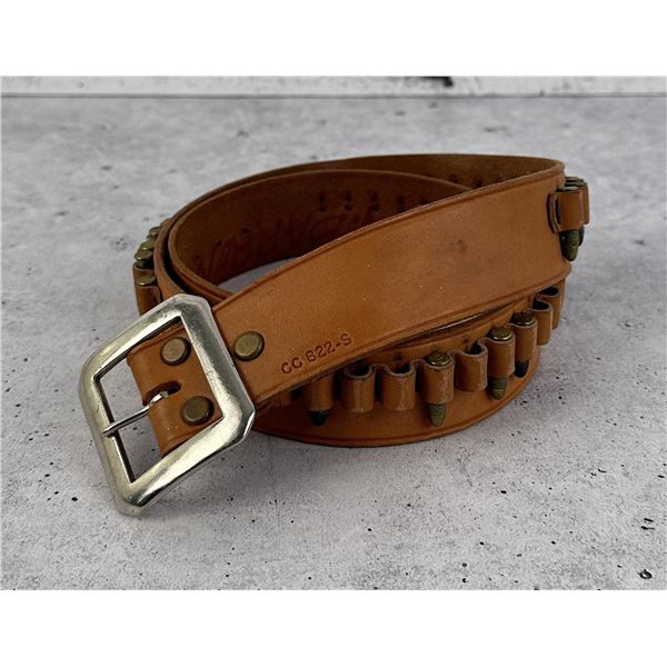 .22 LR Leather Cartridge Belt