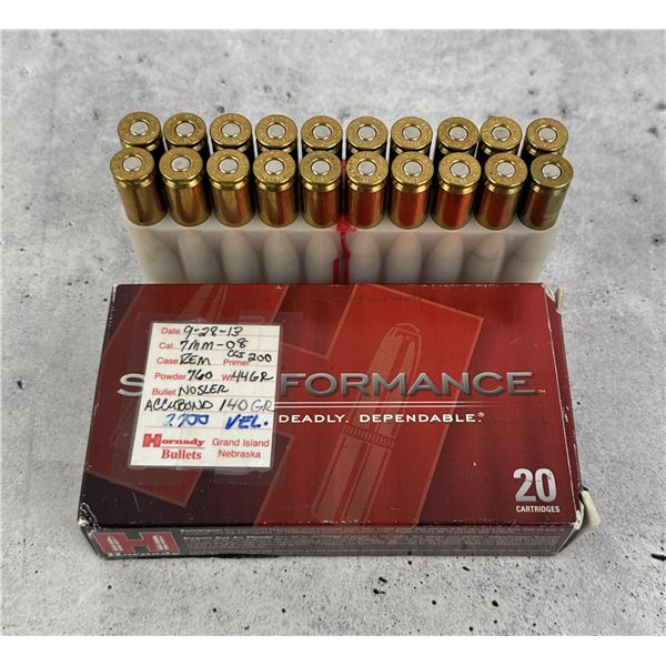20 Rounds of 7mm-08 Rem Rifle Ammo