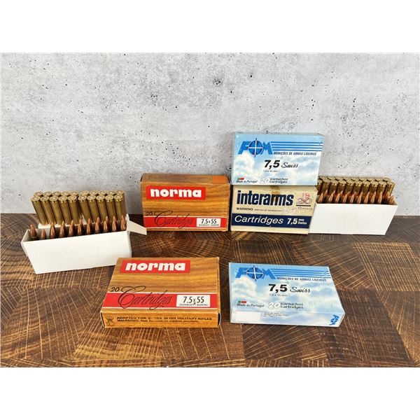 98 Rounds of 7.5x55 Swiss Rifle Ammo
