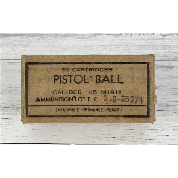 50 Rounds of Colt 1911 .45 Pistol Ammo