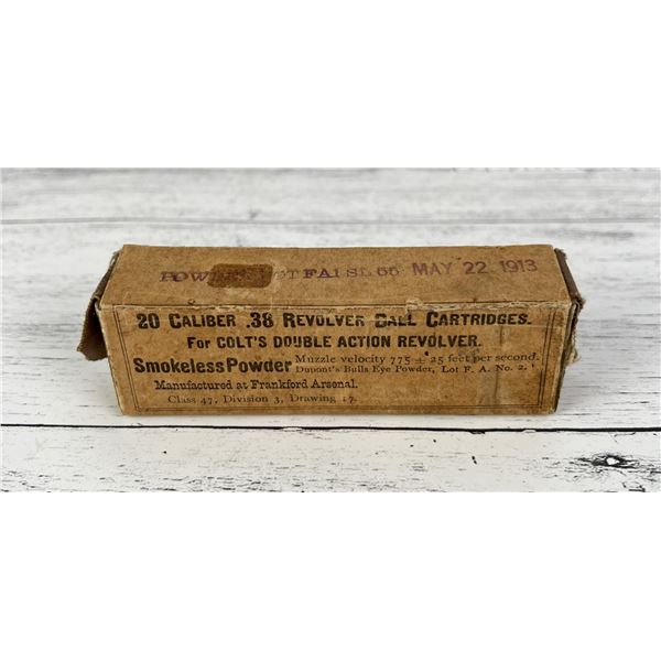 WWI WW1 Colt .38 Revolver Pistol Ammo