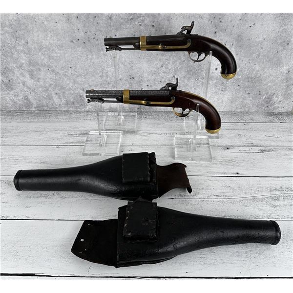 Matched Pair US Cavalry Johnson Model 1842 Pistols