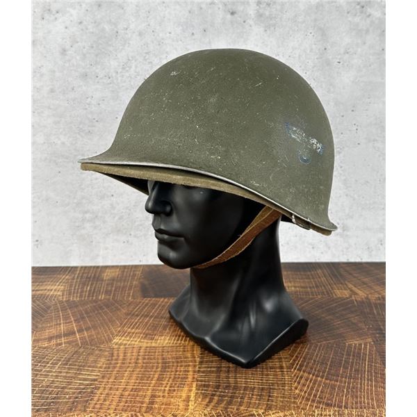 WW2 US Army M1 Helmet Hawley Liner Front Seam