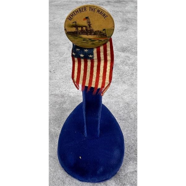 Remember the Maine Celluloid Button