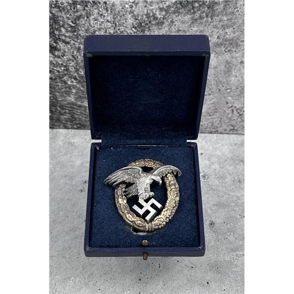 WW2 Luftwaffe Cased Observer Badge
