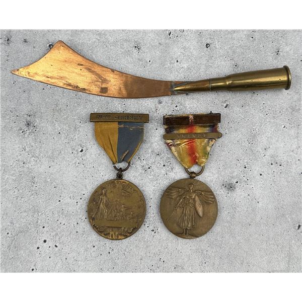 WWI WW1 Medals France New Jersey Trench Art