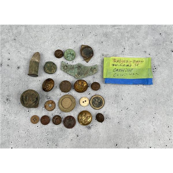 Civil War Camp Relics Cassville Tennessee