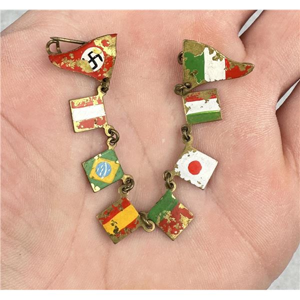WW2 German Axis Powers Pin Brooch