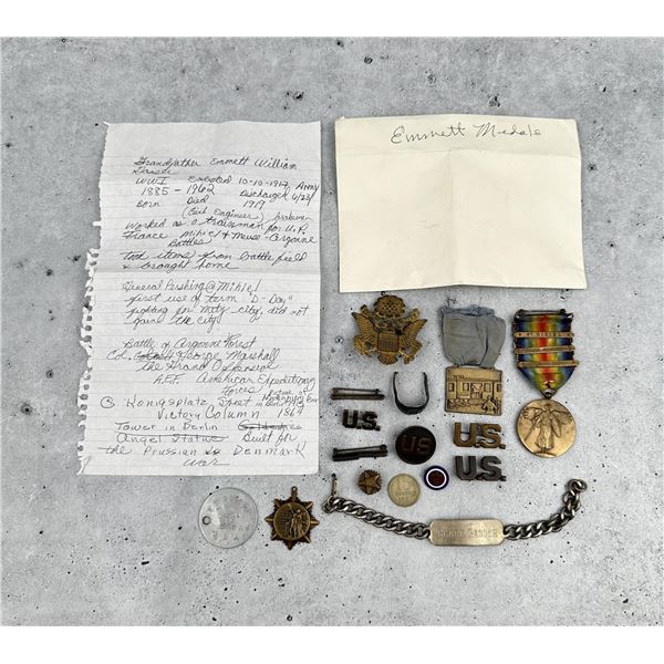 WWI WW1 Emmett William Gasser Medals