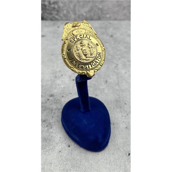 Antique New Jersey Special Investigator Badge