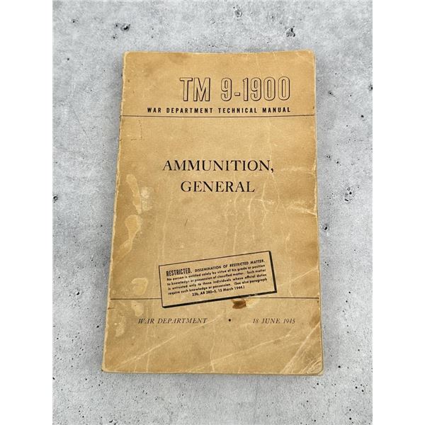 WW2 TM-9-1900 Ammunition General