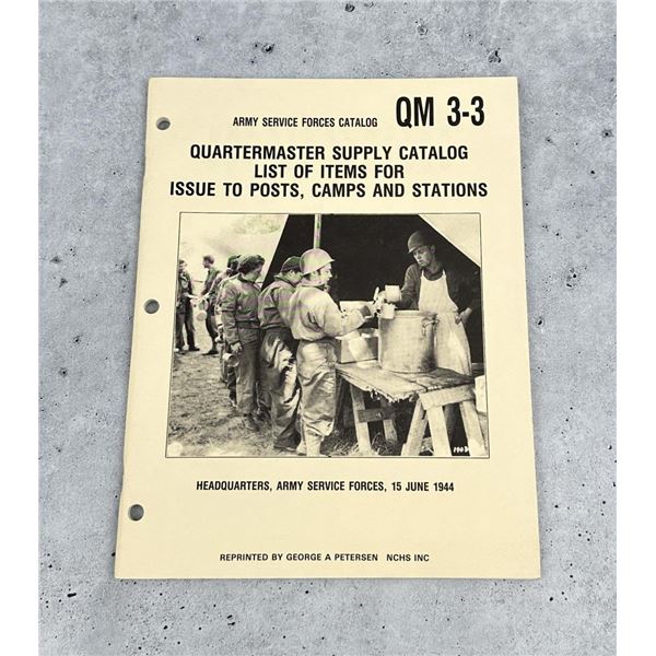 QM-3-3 Quartermaster Supply Catalog Reprint