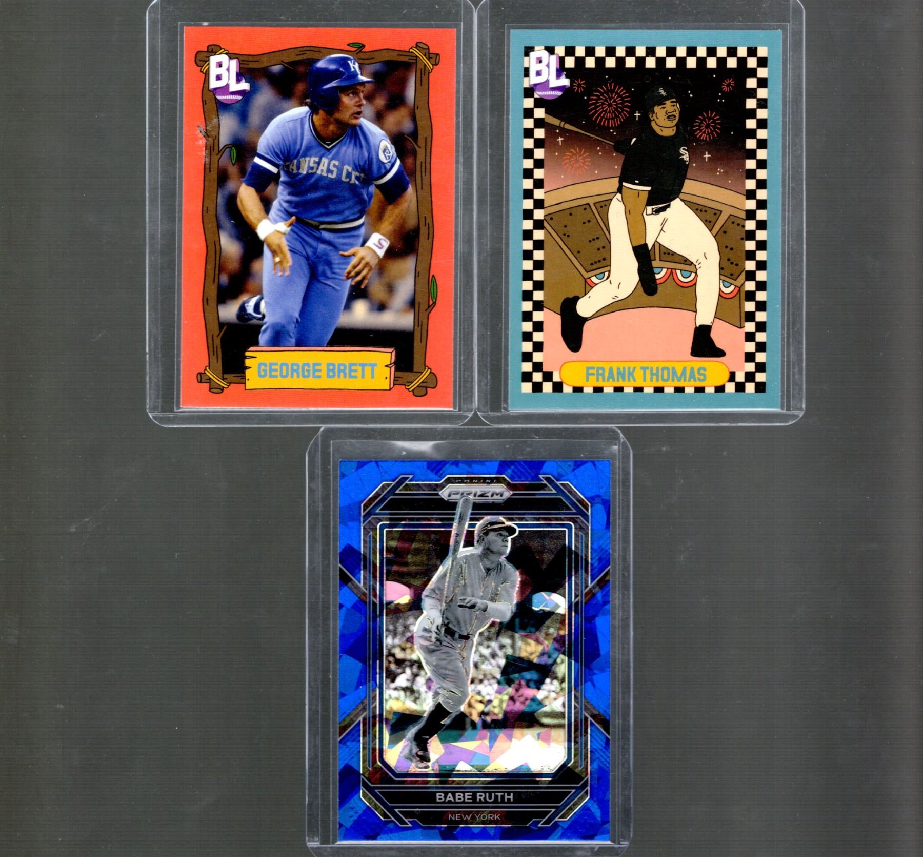 George Brett, Babe Ruth, Frank Thomas Modern Cards