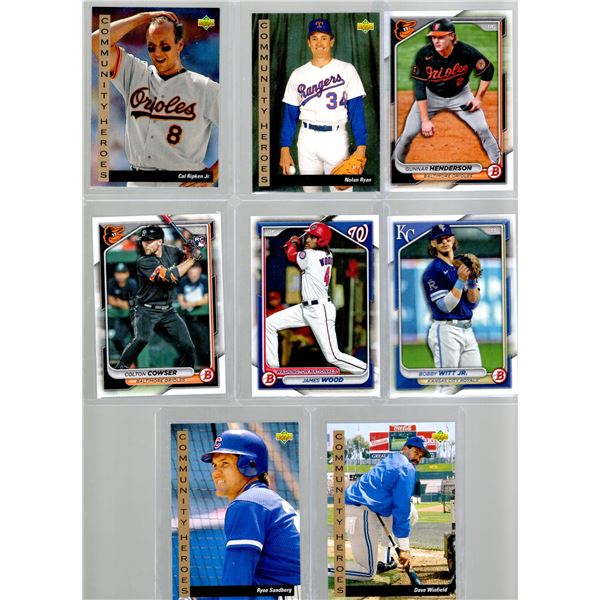 Bobby Witt, Jr, Gunnar Henderson, Colton Cowser, James Wood, Ryne Sandberg, Cal Ripken, Jr., Nolan R