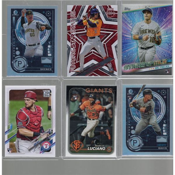 Rookie Cards including inserts and parallels Paul Skenes, Dylan Crews, Sal Frelich, Marco Luciano, S