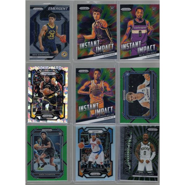 25 Parallels/Inserts/Rookies: Wembanyama, LeBron, Embiid, Anthony Edwards, Giannis, Doncic, Jokic, H