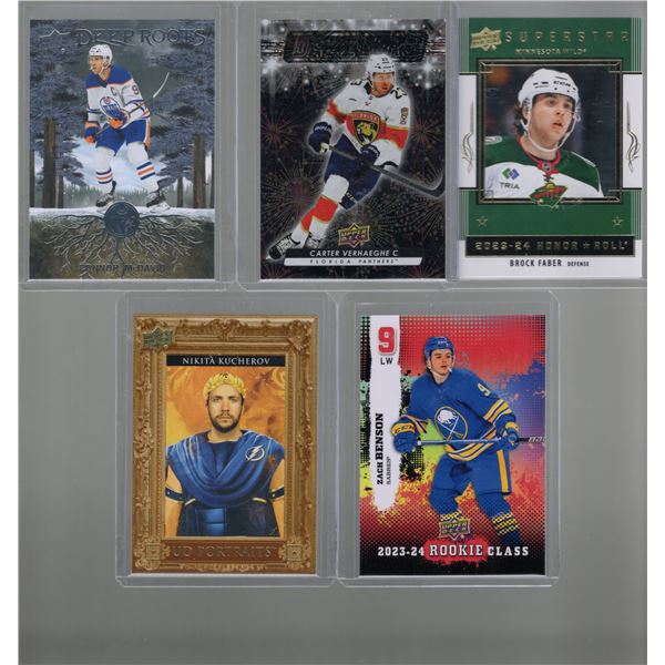 Connor McDavid Deep Roots, Carter Verhaeghe BLACK Dazzlers, Brock Faber ...