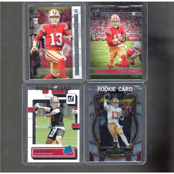 Lot of 4 Brock Purdy Rookie Cards