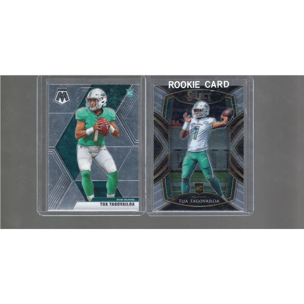 Lot of 2 Tua Tagovailoa Rookie Cards. Mosaic & Select