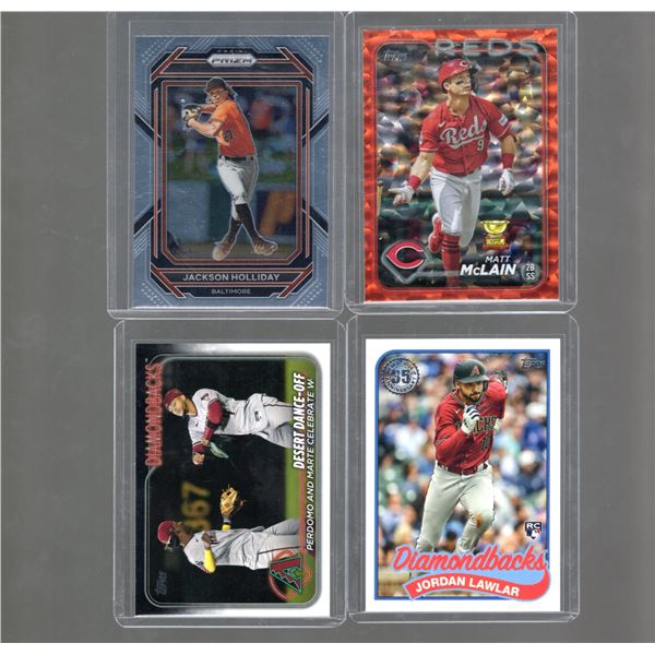 Matt McClain 231/299 All Star Rookie Cup 2024 Topps Series 1 # 327, Jackson Holiday '23 Panini Prizm
