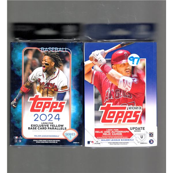2023 Topps Update Series Baseball Hanger Box & 2024 Topps Series 1 Baseball Hanger Box