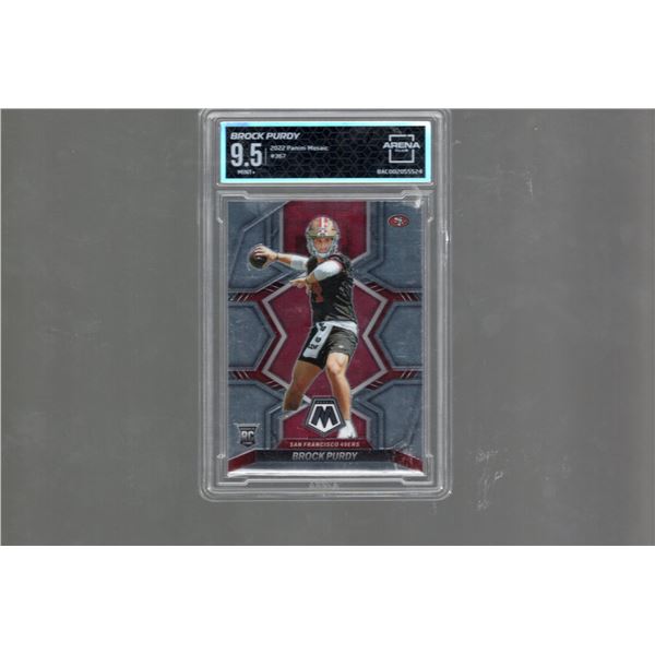 Brock Purdy ROOKIE CARD 2022 Panini Mosaic #367 Arena Grade 9.5