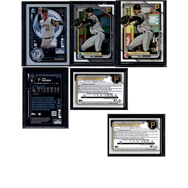 Lot of 3 Paul Skenes Prospect Cards