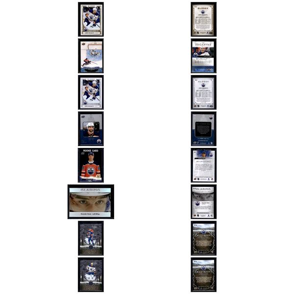 8 Edmonton Oilers Cards: Leon Draisaitl OPC Glosssy Base, Gold/Bronze, & Deep Roots, Dylan Holloway 