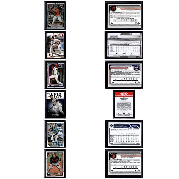 Julio Rodriguez '23 Topps All-Star Rookie Cup, Gunnar Henderson Bowman '24, Marco Luciano '24 Bowman