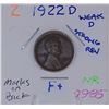Image 1 : 1922-D Wheat Cent