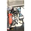 Image 2 : TOOLS AND GLOVES INCL MAKITA XAG04 18V LXT LITHIUM-ION BRUSHLESS CORDLESS ANGLE GRINDER (NO CHARGER)