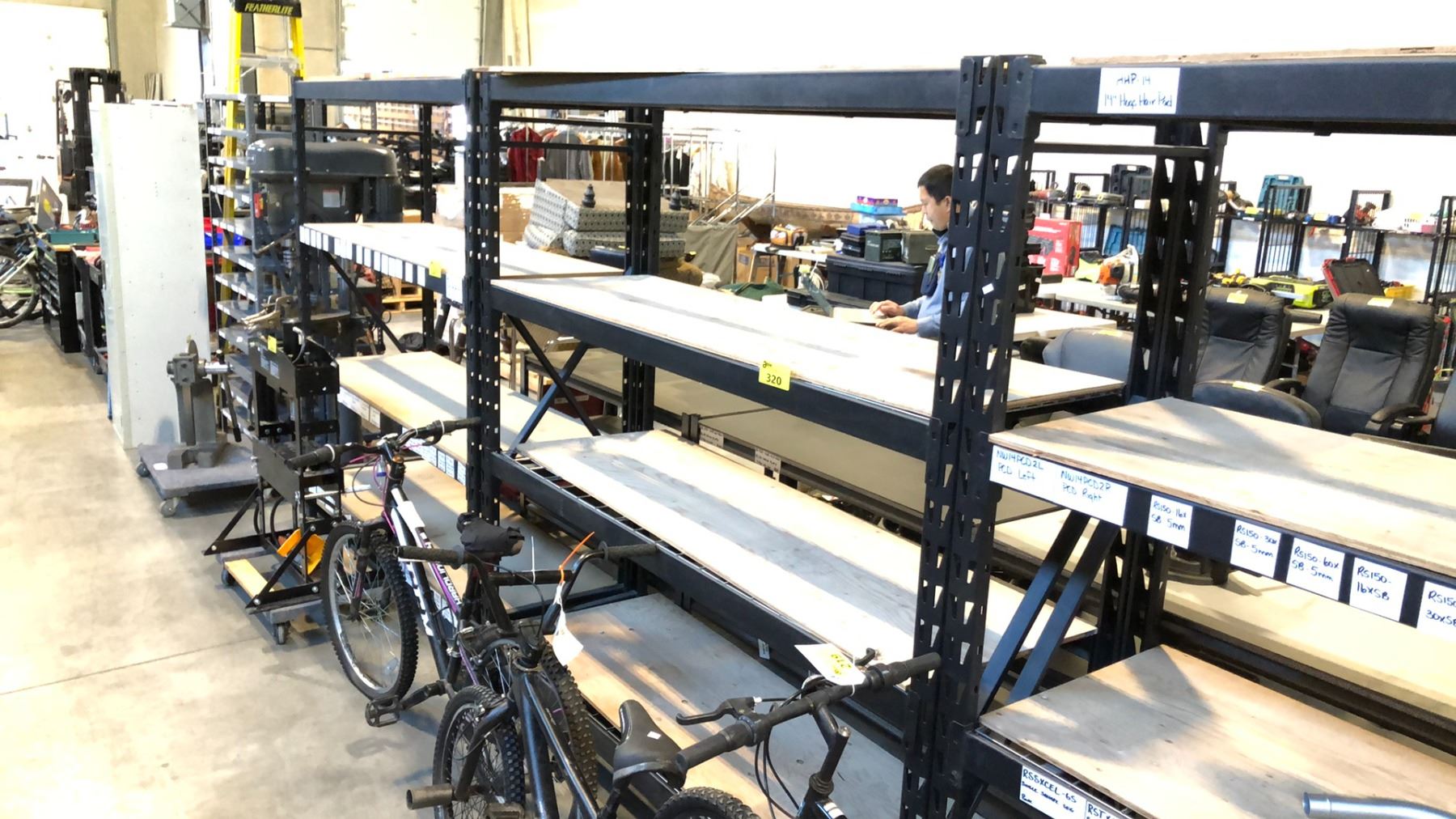 BLACK 4 TIER ADJUSTABLE METAL RACKING 24