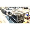 Image 2 : THREE 3 TIER GREY ADJUSTABLE METAL RACK 18" X 48" X 36" AND 2 TIER METAL RACK