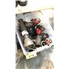 Image 1 : BIN OF FIREFIGHTER HOSE, NOZZLE, PIPE COUPLER AND MORE - BIN NOT INCLUDED