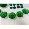 Image 3 : Assorted Green Glass Wine Glasses & Dishes