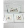 Image 1 : 3 Framed Lovebird Prints - Artist V. Pfeiffer