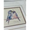 Image 2 : 3 Framed Lovebird Prints - Artist V. Pfeiffer