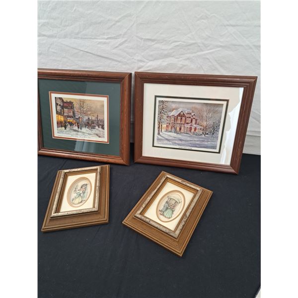 4 Pieces Assorted Framed Artwork