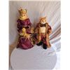 Image 1 : Elegant King & Queen Cats with Ceramic/Glass Heads