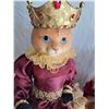 Image 2 : Elegant King & Queen Cats with Ceramic/Glass Heads