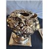 Image 2 : 2 Brass Coloured Candle Holders
