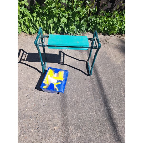 Portable Garden Kneeler/Stool Seat & Painting Supplies