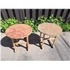 Image 1 : 2 Wooden Tables (One Has Glass Top)
