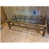 Image 1 : Bamboo Style Glass Top Table