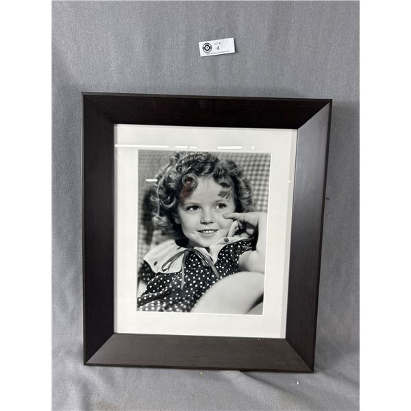 Nicely Framed Shirley Temple Picture. Approx. 18" x 21" x 2"