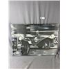 Image 1 : Canvas Picture Of Early Car Racing In Europe. Approx. 20" x 28"