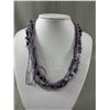 Image 2 : Genuine Multi-Strand Amethyst Necklace Approx. 20" L w/ Matching Bracelet