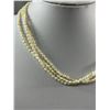 Image 2 : Genuine Triple Strand Pearl Necklace. Approx. 16" L
